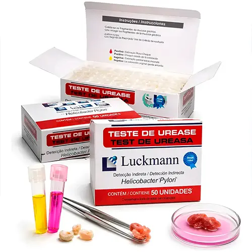 Teste de urease Luckmann - diagnóstico rápido de H. pylori - 50un